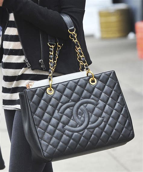 chanel gst gold chain|chanel grand shopper tote.